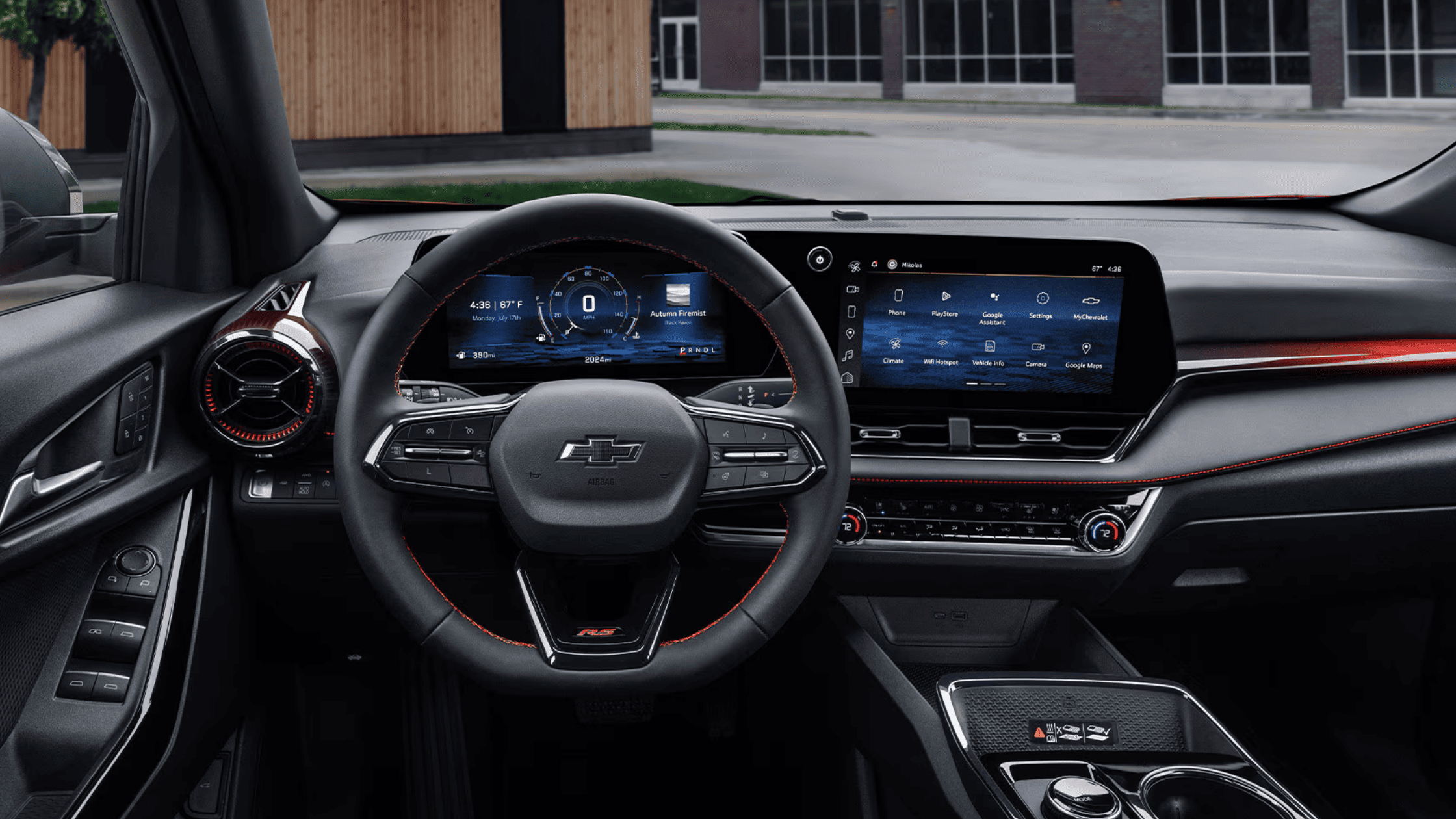 Driver cockpit of the 2025 Chevrolet Equinox featuring touchscreen infotainment and advanced digital gauges