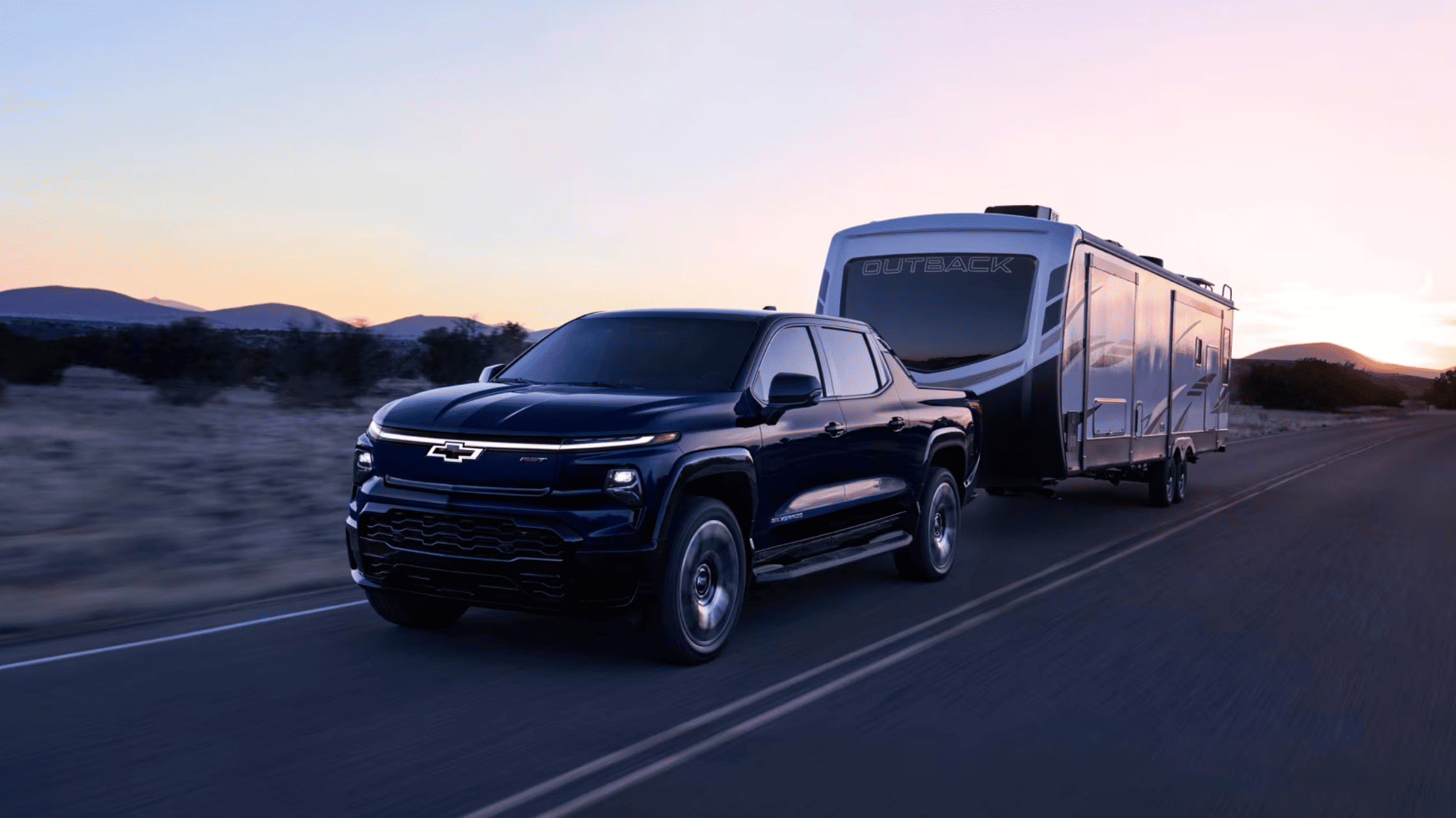 2025 Chevrolet Silverado EV displaying its robust towing and payload capacities, ideal for heavy-duty tasks.