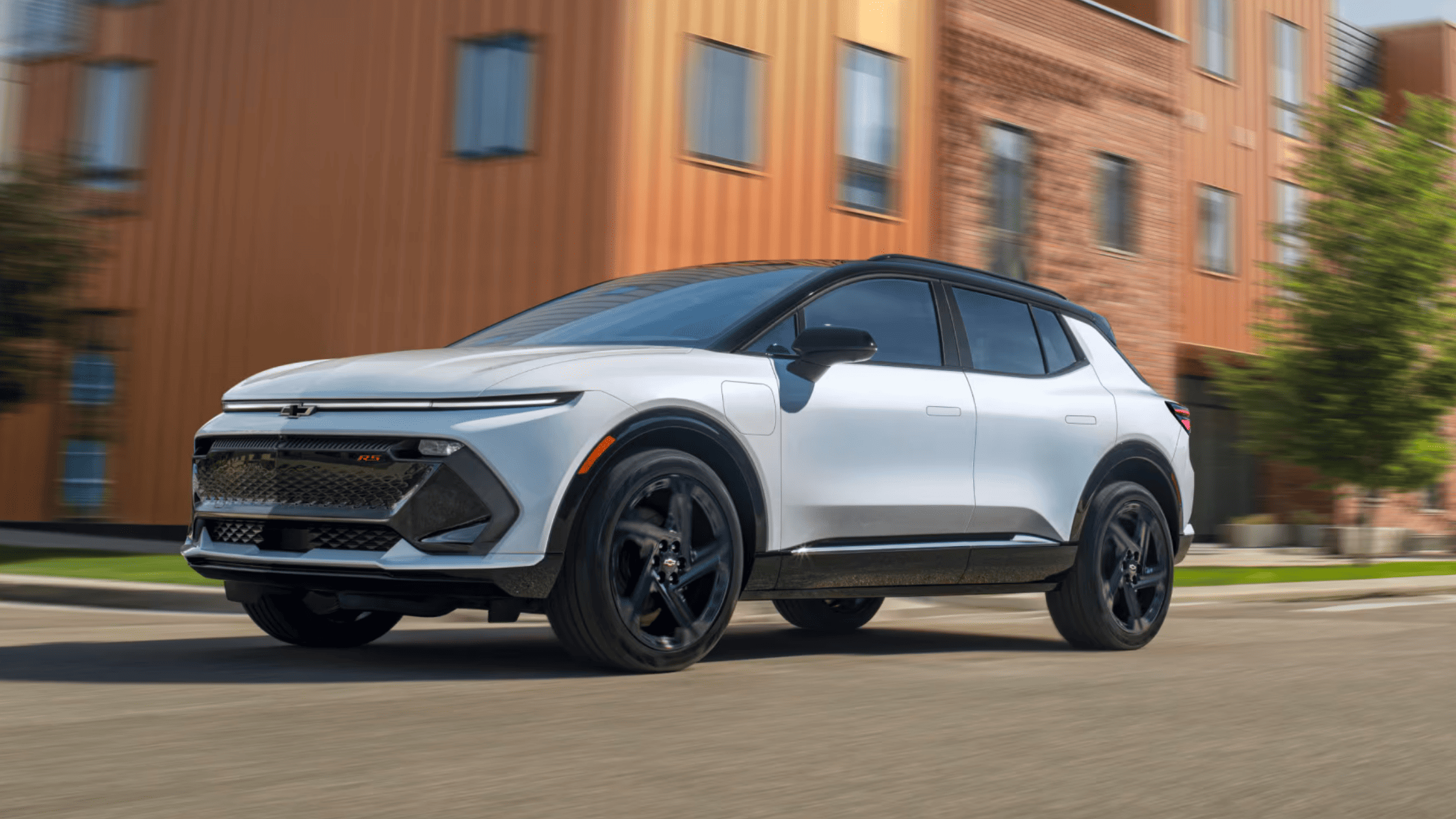 2025 Chevrolet Equinox EV showcased in Boone, NC, demonstrating its adaptability and style in a natural setting.