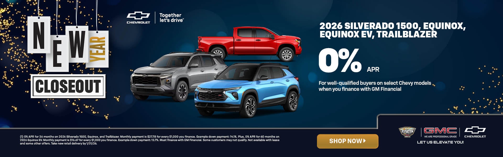 2026 Silverado 1500, Equinox, Equinox EV, Trailblazer