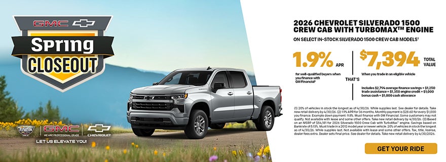 2026 Chevy Silverado 1500 Crew Cab with Turbomax